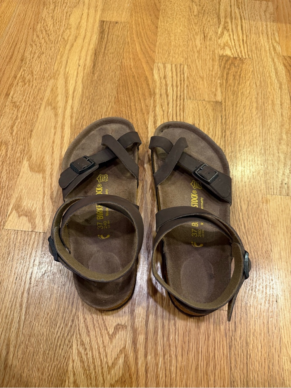 Birkenstock Brown Strappy Sandals - Picture 2 of 3